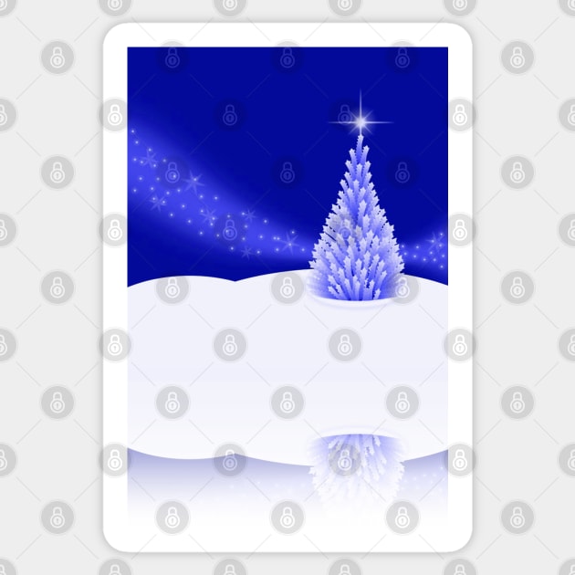 Winter Tree Night Scene Sticker by Wicca Fairy